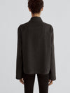 LAFINE Set Jacket in Onyx lightweight wool. Designed by Yvonne Koné. Made in Italy.