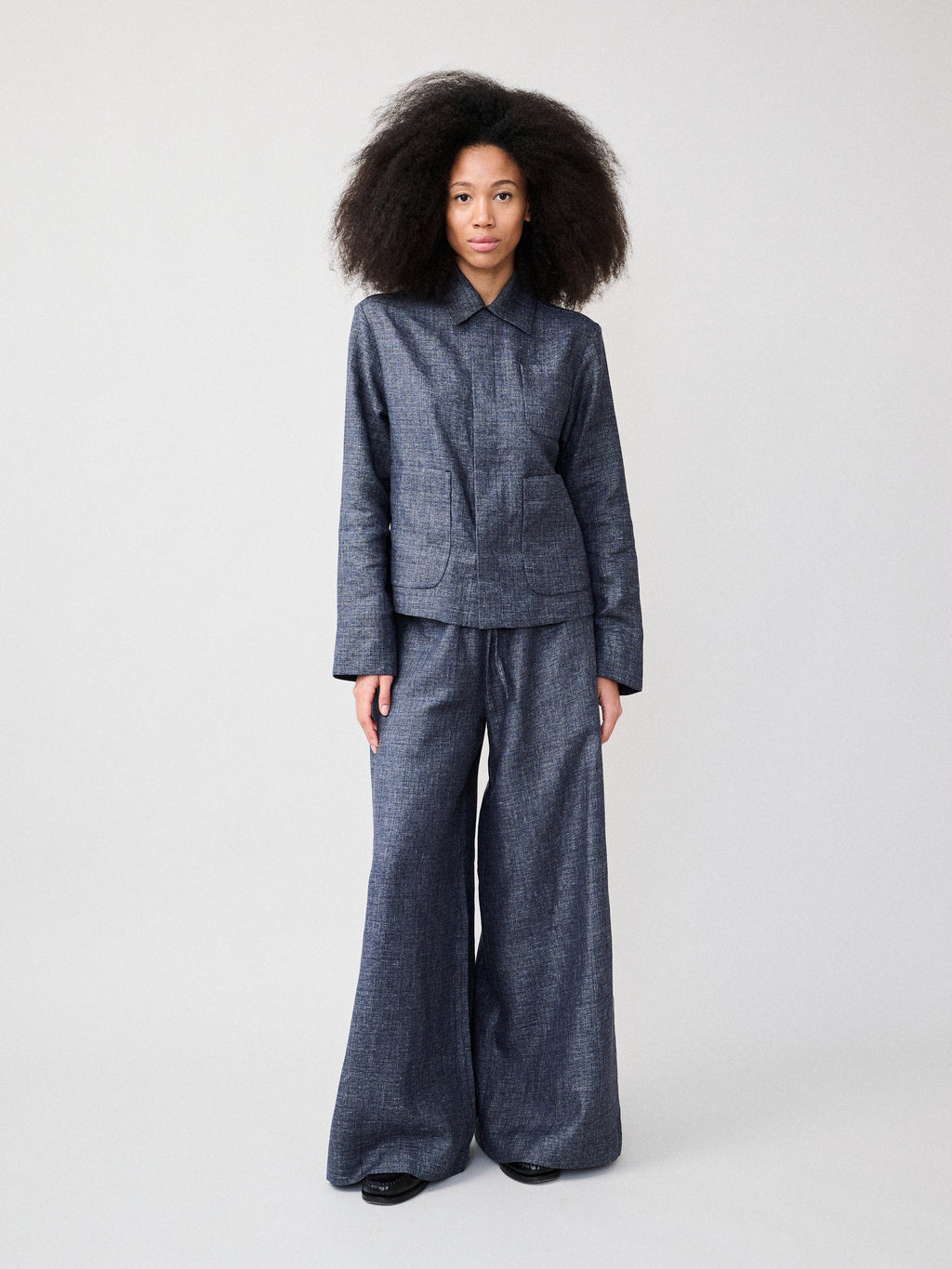 Flowy Pants – Linen Wool Navy