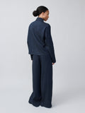 Flowy Pants – Viscose Linen Striped Navy
