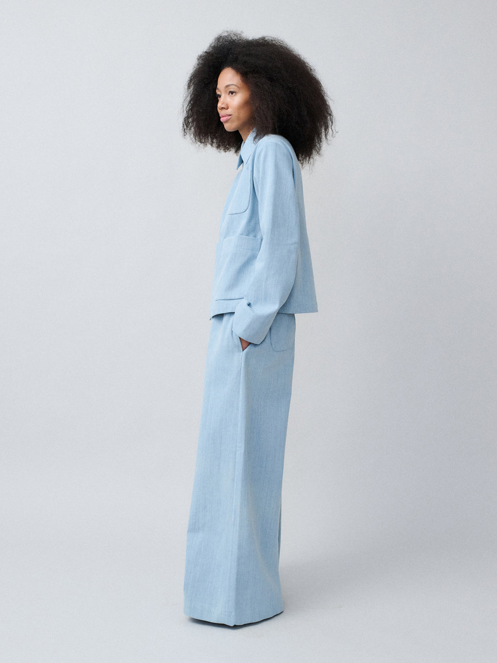 The Set Jacket - Soft Denim Light Blue