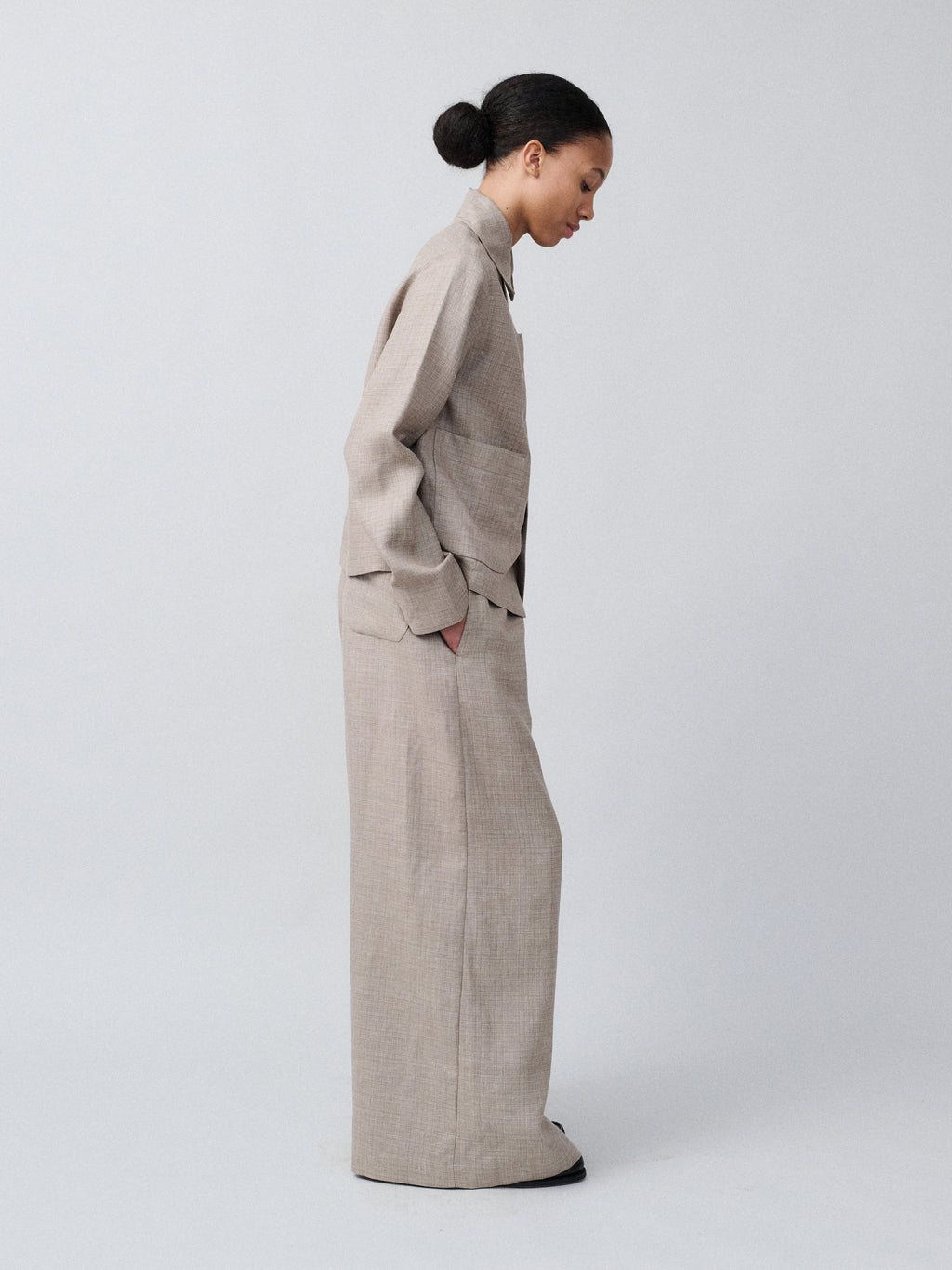 Flowy Pants – Linen Wool Brown
