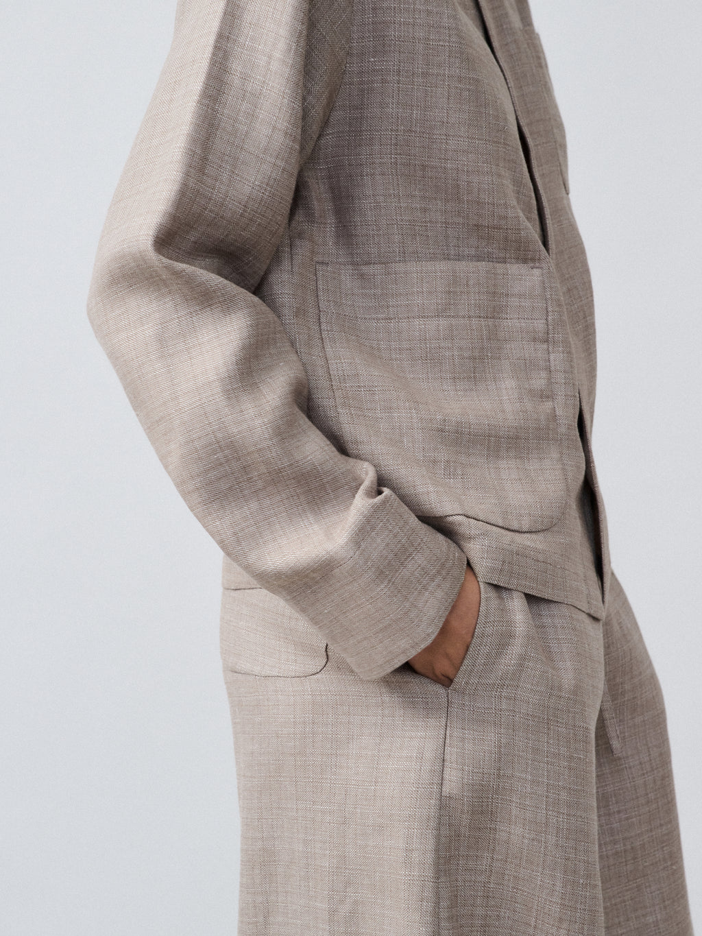 The Set Jacket – Linen Wool Brown