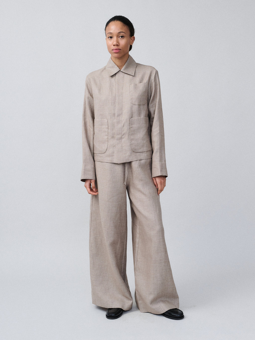 The Set Jacket – Linen Wool Brown